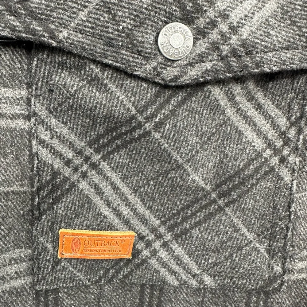 Outback Trading Company Men's Harrison Plaid Button Gray Jacket Size XXL NWT New